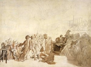 10. august 1792, ca. 1795-9 (olje og grafitt på lerret) av Baron François Pascal Simon Gérard