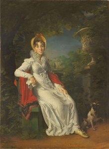 Caroline Bonaparte 1782-1839, dronning av Napoli og Sicilia, i Bois de Boulogne, 1820-1830 av Francois Pascal Simon Gerard