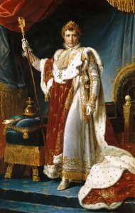 Portrett av keiser Napoléon I Bonaparte 1769-1821 i hans kroningskåper