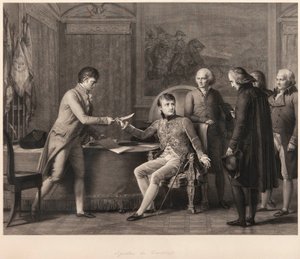 Undertegnelsen av konkordatet mellom Frankrike og Den hellige stol 15. juli 1801 av Francois Pascal Simon Gerard