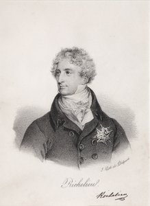 Portrett av Armand Emmanuel du Plessis, hertug av Richelieu, 1820-tallet av Francois Seraphin Delpech