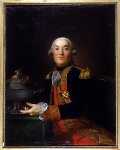 Portrett av Georges Peville the Pelley. Menigmann, sjøoffiser, admiral, minister for marinen. maleri av François - Valentin Gazard. Old Granville Museum av Francois Valentin Gazard