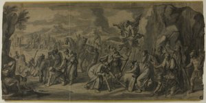 Moses slår på klippen av Francois Verdier
