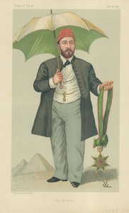HH Mehemed Tewfik Pasha, Khedive of Egypt, The Khedive, 20. januar 1883, Vanity Fair tegneserie av Francois Verheyden