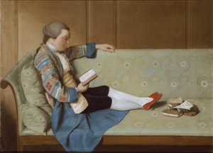 Portrett av en mann som leser - John Farr som leser Horaces Odes (etter restaurering)