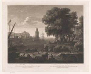 Utsikt over kysten nær Napoli En utsikt nær Napoli / Vüe des Environs de Naples (tittel på objekt)