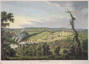 South-West Prospect of Coalbrookdale (håndfarget gravering)