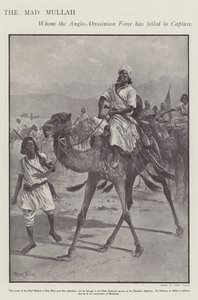 Mohammed Abdullah Hassan, "Mad Mullah", somalisk religiøs og militær leder (litho)
