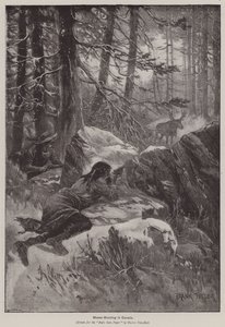 Elgjakt i Canada (gravering)