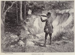 Sir Francis Chantrey drepte to trehaner med ett skudd mens han jaktet i Holkham Hall, Norfolk (litho)