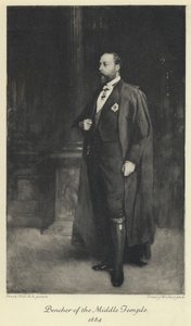 Prinsen av Wales, den fremtidige kong Edvard VII, som benker i det midtre tempelet av Frank (after) Holl