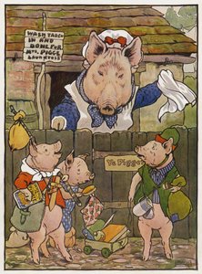 Illustrasjon for De tre små griser av Frank Adams