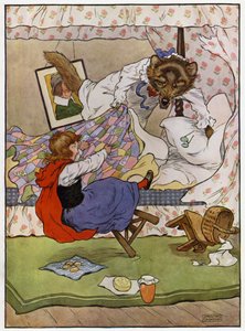 Rødhette (farge litho) av Frank Adams
