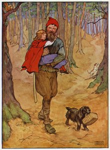 Rødhette (farge litho) av Frank Adams