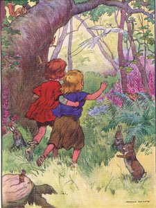 Barna gikk tapt, fra Hansel and Gretel utgitt av Blackie & Son Limited, ca. 1940 av Frank Adams