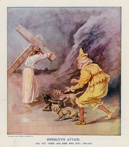 Utroskapens angrep (fargelitografi)