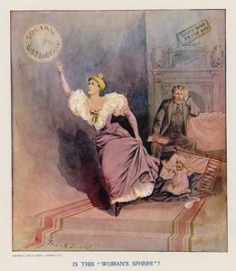 Er dette «Kvinnens sfære» (fargelitografi)