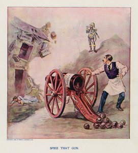 Spike That Gun! (fargelitografi) av Frank Beard