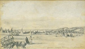 Siseton Lodges, Traverse des Sioux, 1851 av Frank Blackwell Mayer