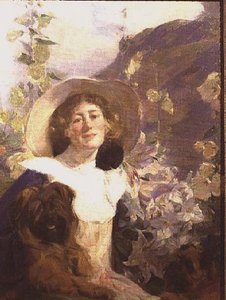 Kunstnerens kone Katherine av Frank Bramley