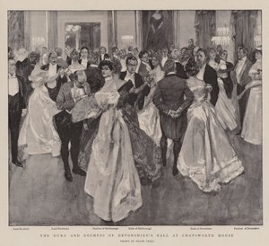 Hertugen og hertuginnen av Devonshires ball på Chatsworth House av Frank Craig