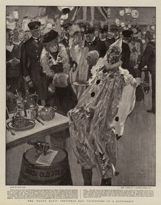 Den praktiske mannens juledag, festligheter på et slagskip