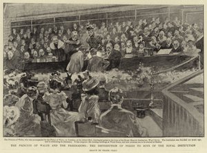 Prinsessen av Wales og frimurerne, utdeling av priser til gutter fra Royal Institution