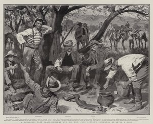 En beryktet Boer Tog-Wrecker og hans menn, Jack Hintons Commando nyter en hvil
