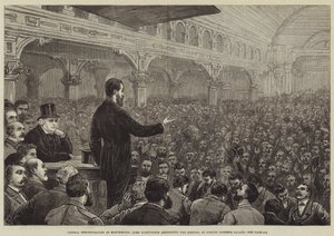 Liberal demonstrasjon i Manchester, Lord Hartington taler for møtet ved Pomona Gardens Palace