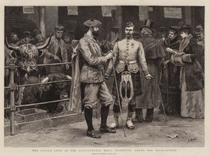 The Cattle Show på Agricultural Hall, Islington, blant Highlanders av Frank Dadd
