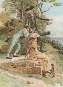 Den gamle slagmarken (chromolitho) av Frank Dadd