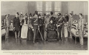 Dronningen ved Netley Hospital, Hennes Majestet inspiserer de sårede soldatene fra Indian Frontier