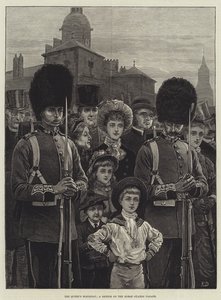 Dronningens bursdag, en skisse på Horse Guards Parade
