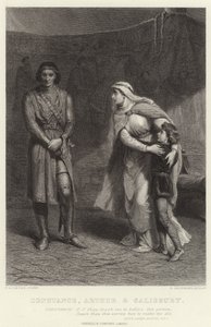 Constance, Arthur og Salisbury, King John, Act III, Sc I av Frank Dicksee