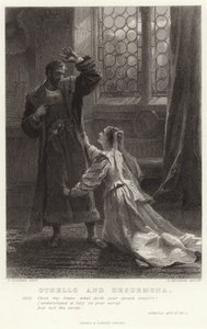 Othello og Desdemona, Othello, akt IV, Sc 2 av Frank Dicksee