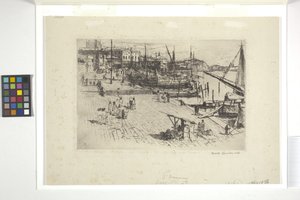 Riva Degli Schiavoni (Plate 1) (blekk) av Frank Duveneck