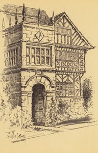 Hall-i-th-Wood, Bolton-le-Moors (litografi) av Frank Greenwood
