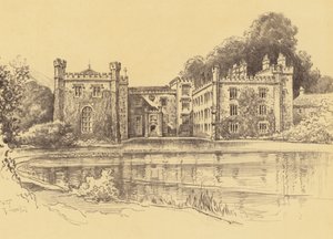 Towneley Hall, Burnley (litografi) av Frank Greenwood