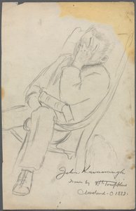 Skisse av John Kavanaugh, 1882. av Frank H. Tompkins