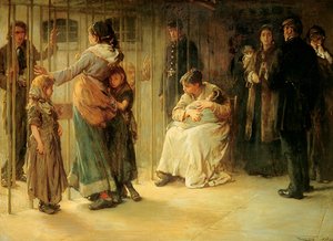 Newgate: Forpliktet til rettssak, 1878 av Frank Holl