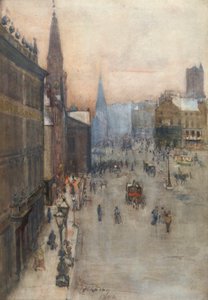 Gatebilde, 1894 (wc på papir)