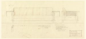 Living Room Davenport, Henry J. Allen Residence, Wichita, Kansas av Frank Lloyd Wright