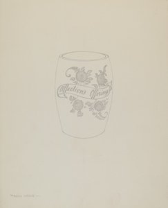 Amerikansk "bohemsk" glasskrus av Frank M. Keane