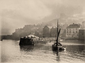 Utsikt over havnen, Whitby, North Yorkshire. 1884 (bilde)