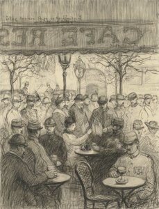 Selger amerikanske flagg på Boulevarden påskedag, 1917