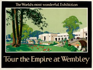 "Tour the Empire at Wembley", plakat som reklamerer for British Empire Exhibition