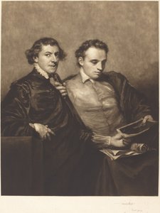 Portrett av to herrer av Frank Short, after Sir Joshua Reynolds