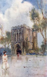 Abbey Gateway, Bury St Edmunds (fargelitografi)