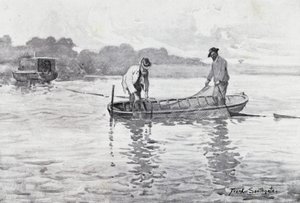 Norfolk Broads: Hauling up the Eel-Pods av Frank Southgate