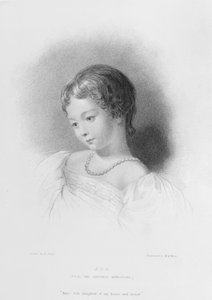 Portrett av Augusta Ada Byron (1815-52) gravert av W. H. Mote (fl.1842-64)